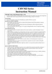 TDK-Lambda CHVM3-12-0300PW Instruction Manual