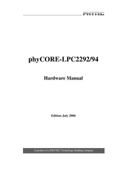 Phytec phyCORE-LPC2292/94 Hardware Manual