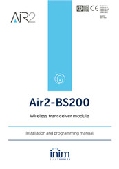 INIM Electronics Air2-BS200/10 Installation And Programming Manual