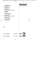 EINHELL SHK 25 Directions For Use Manual