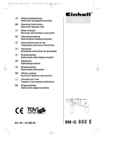 Einhell Global BM-G 800 E Operating Instructions Manual