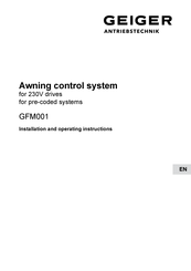 GEIGER GFM001 Installation And Operating Instructions Manual