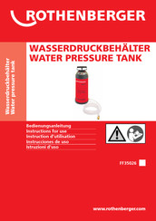 Rothenberger FF35026 Instructions For Use Manual