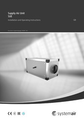 SystemAir 94729 Installation And Operating Instructions Manual
