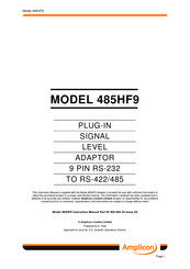 Amplicon 485HF9 Instruction Manual