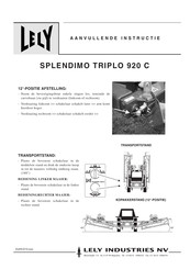 LELY SPLENDIMO TRIPLO 920 C Supplementary Instruction