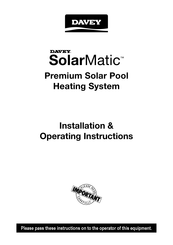Davey SolarMatic B3P-50 Installation & Operating Instructions Manual