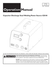Image Industries CD 110 Operation Manual