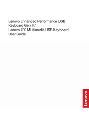 Lenovo Enhanced Performance USB Keyboard Gen II User Manual