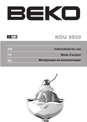 Beko NDU 9950 Instructions For Use Manual