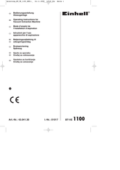 EINHELL BT-VE 1100 Operating Instructions Manual