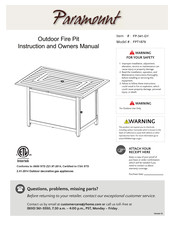 JR Home Paramount Instructions And Owner's Manual