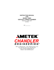 Ametek CHANDLER ENGINEERING 7360V Instruction Manual