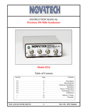 Novatech 425A Instruction Manual