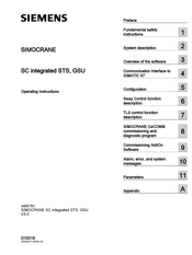 Siemens SINAMICS Operating Instructions Manual