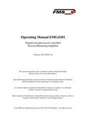 Fms EMGZ411 Operating Manual