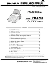 Sharp ER-A770 Installation Manual