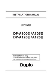 Duplo DP-A125 II Installation Manual