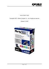 KWorld DVB-T 323U Faq