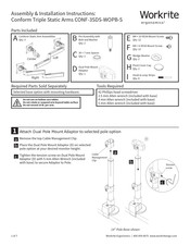 Workrite Ergonomics CONF-3SDS-WOPB-S Assembly/Installation Instructions