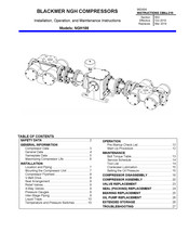BLACKMER NGH1013 Installation, Operation And Maintenance Instructions