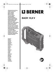 Berner BACR 10,8 V Original Instructions Manual