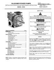 Blackmer SX3A Installation, Operation And Maintenance Instructions