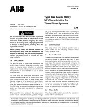 ABB CW Series Instruction Leaflet