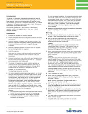 Sensus 122-8 Installation And Maintenance Instructions Manual