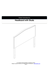 Wayfair Headboard with Studs Product Instructions