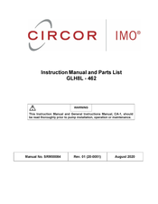 Circor GLH8L-462 Series Instruction Manual And Parts List