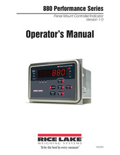 Rice Lake 880 Performance Series Operator's Manual