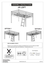 Bolton Furniture JR LOFT Assembly Instructions/Parts Manual