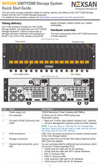 Nexsan Unity2200 Quick Start Manual