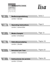 HumanTechnik lisa combi I Operating Instructions Manual