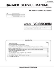 Sharp VC-S2000HM Service Manual