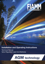 Fiamm FET FGH Series Installation And Operating Instructions Manual