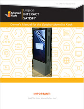 Advanced Kiosks Outdoor Monolith Owner's Manual