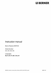 Berner 688 Instruction Manual