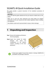 Sungrow SG36KRL-M Quick Installation Manual