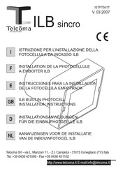Telcoma Automations ILB sincro Installation Instructions Manual