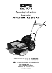 AS MOTOR AS 625 KM Operating Instructions Manual