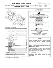 Blackmer TRANSMAX TX206A Installation, Operation And Maintenance Instructions