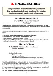 Polaris Mazda BT50 RW-50/15 Installation Instructions Manual