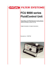 Hydac FCU 8110 Operating And Maintenance Instructions Manual
