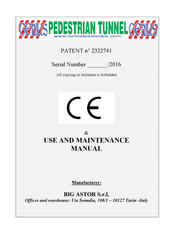 Facsimile 1168 x 2145 Use And Maintenance Manual