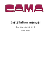 Cama Handi-Lift ML7 Installation Manual