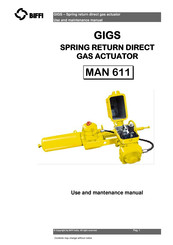 BIFFI GIGS 0.3 Use And Maintenance Manual