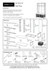 Homestyles Hall Tree 88 5053 49 Manual