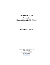 Bartlett ClimateBoss Operation Manual